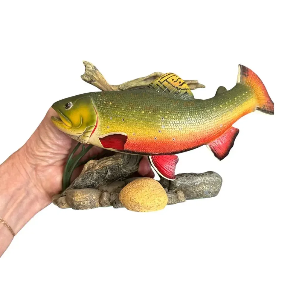 Vintage Wade Dawson Mountain Brookie Trout Fish in Surroundings
